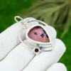 Mothers day Sale 925 Sterling Silver Rhodonite Gemstone Garnet Birthday Pendant