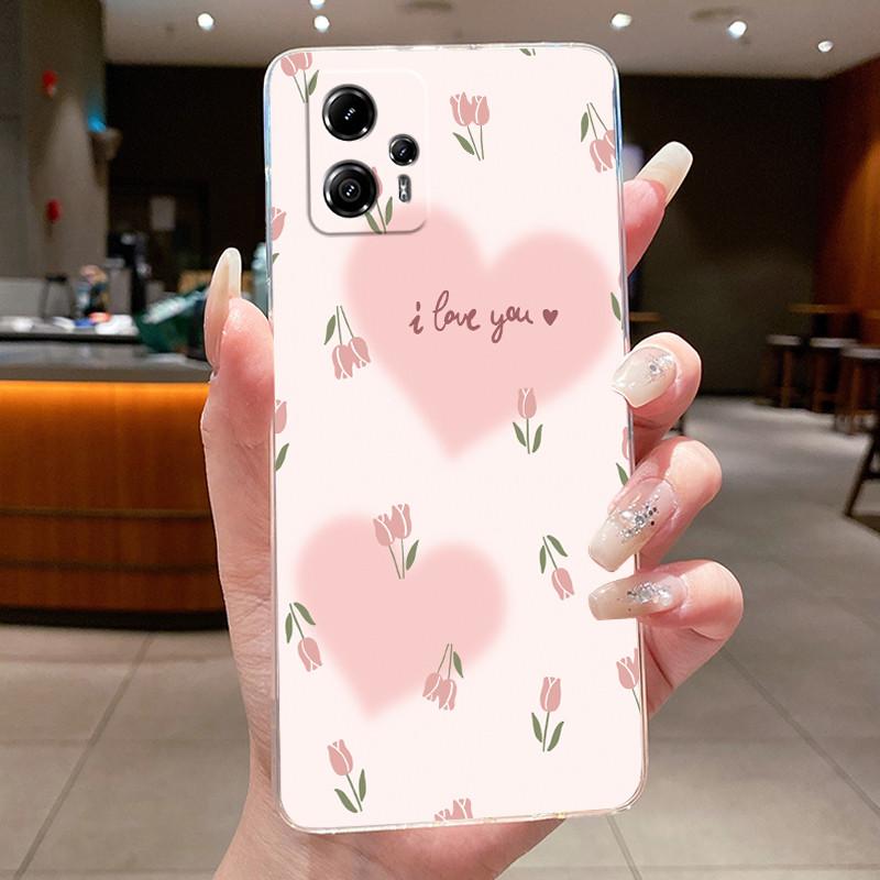 Phone Case For Motorola Moto G13 / Moto G23 / Moto G14 Funda Butterfly Bow Protective Casing Transparent Soft Silicone TPU Cover