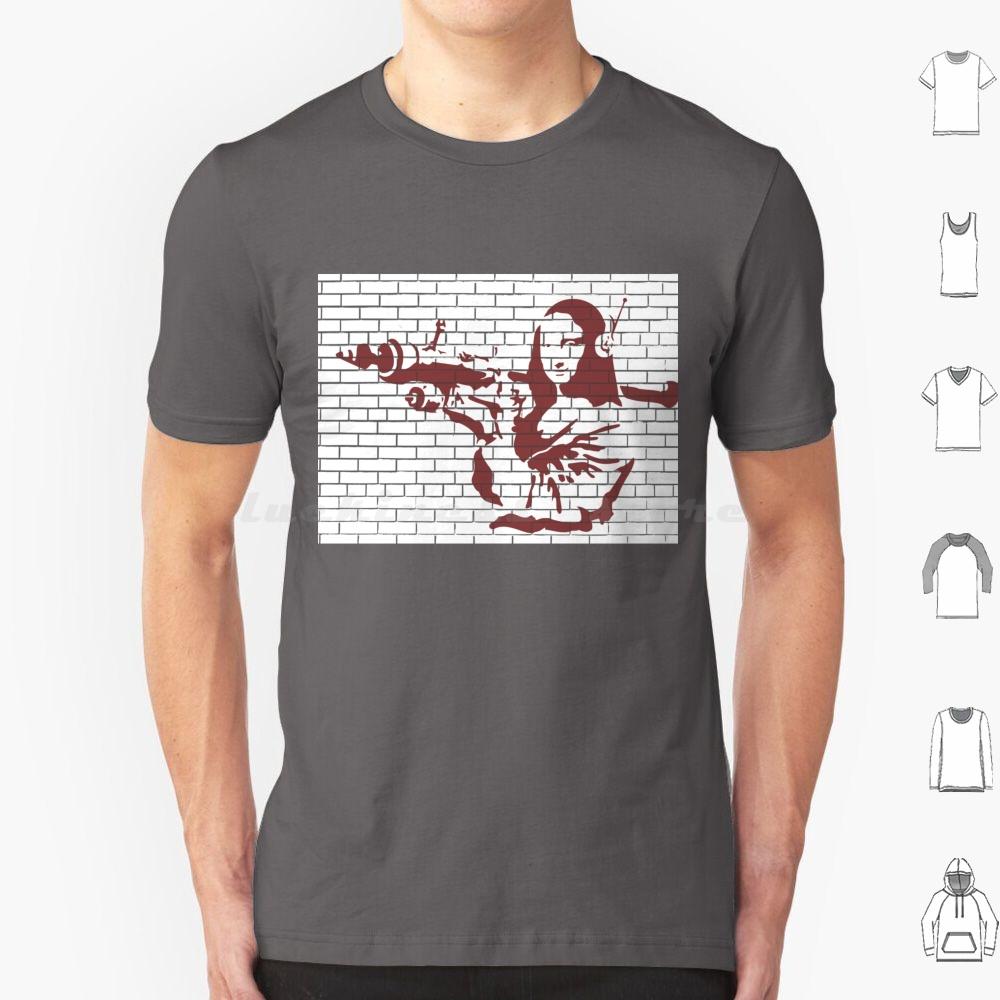 Banksy Stencil Style Urban Graffiti Spray Paint Mona Lisa T Shirt 6xl Cotton Cool Tee Banksy Kwiebe34 Banksy Stencil Banksy