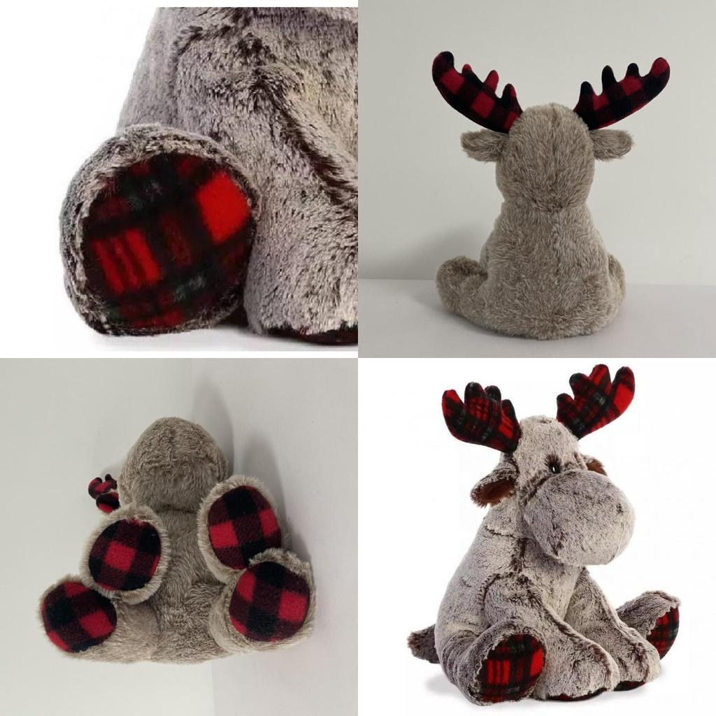 Cute 12 Inch Brown Reindeer Plush Toy With Bendable Antlers For Christmas Decorations And Gifts