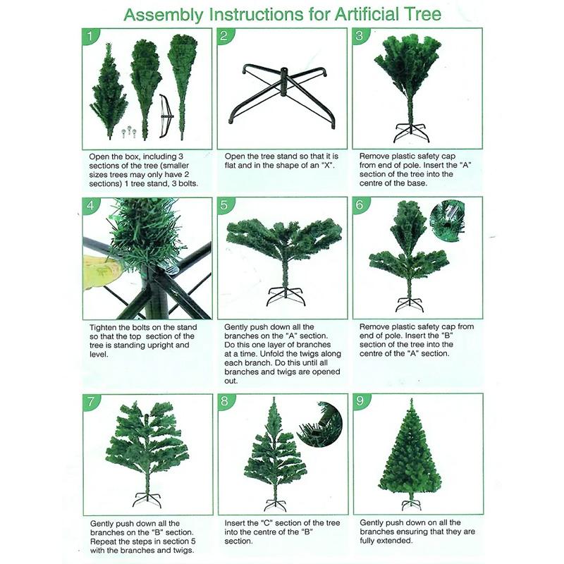 1pc Christmas Tree Large Christmas Ornaments High Quality Artificial Xmas Tree Indoor Outdoor Green With Metal Stand PVC