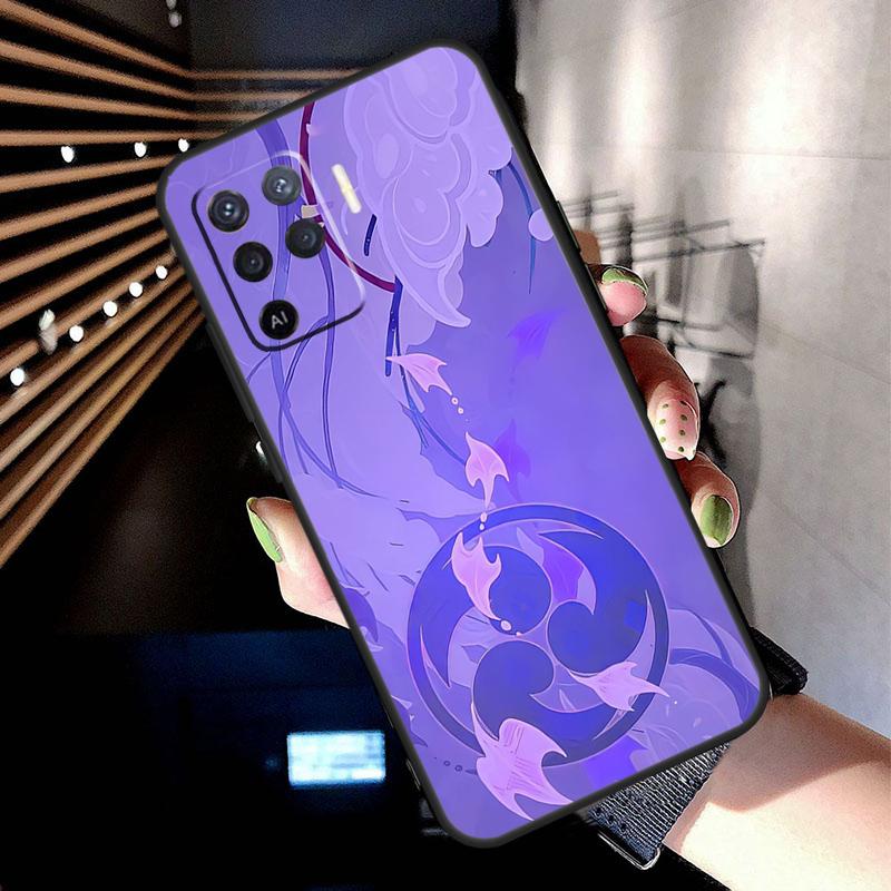 Genshin Impact Raiden Shogun Case For Oppo A78 A98 A18 A38 A58 A60 A80 A40 A77 A57 A17 A74 A54 A94 A96 A76 A16 A15 A5 Pro
