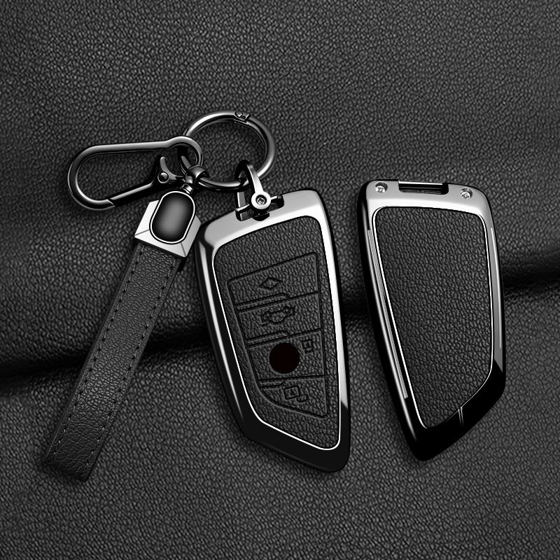 Zinc Alloy Leather Car Key Case For Bmw F20 G20 G30 X1 X3 X4 X5 G05 X6 X7 G11 F15 F16 G01 G02 F48 Keychain Keychain Accessories