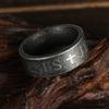 Men Punk Gothic Stainless Steel Rings Vintage Cross Jesus Letter Unique Religious Jewelry Gift for Men