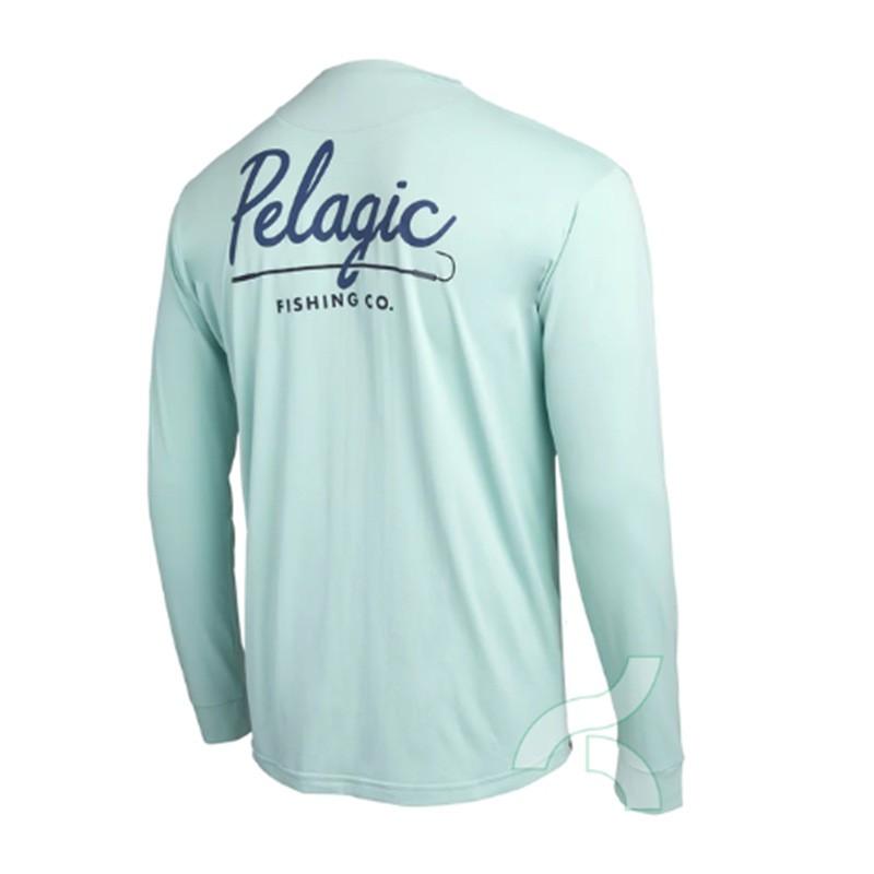 Mens Quick-Dry UV Protection Fishing Shirt Long Sleeve Breathable Outdoor Performance Top Summer