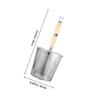 Stainless Steel Strainer Basket Wooden Handle 14Cm Fine Mesh Food Skimmer Pasta Dumpling Noodle Kitchen Sieve Rust Resistant