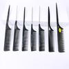 Carbon Fiber Anti-Static Tail Comb: High-Low Tooth Design for Hairdressing, Updo Styling, Teasing, and Massage.