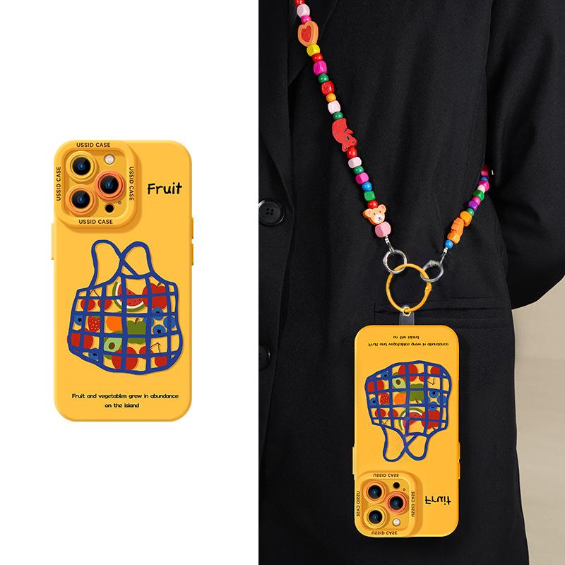 Apple 17 mobile phone case new iphone15promax yellow 14 summer 13pro liquid 16 silicone 12 all-inclusive