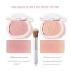 Novo Single-Color Blush 2025 New Popular Low-Saturation Color Palette Korean Style Sun-Kissed Glow for Women Brightening and Contouring Palette