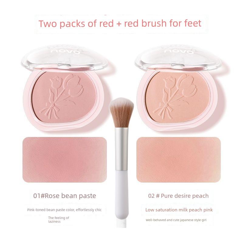 Novo Single-Color Blush 2025 New Popular Low-Saturation Color Palette Korean Style Sun-Kissed Glow for Women Brightening and Contouring Palette