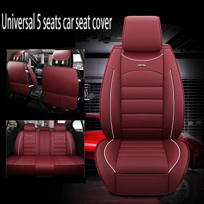 Waterproof Car Seat Cover Universal 5 Set Auto Seat Cushion Leather 5 Seats Universal Car Seat Cover