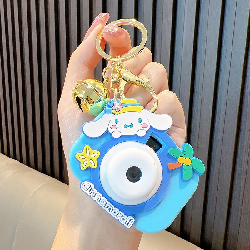 Luminous Cartoon Projector Camera Keychain - Small Gift & Bag Pendant