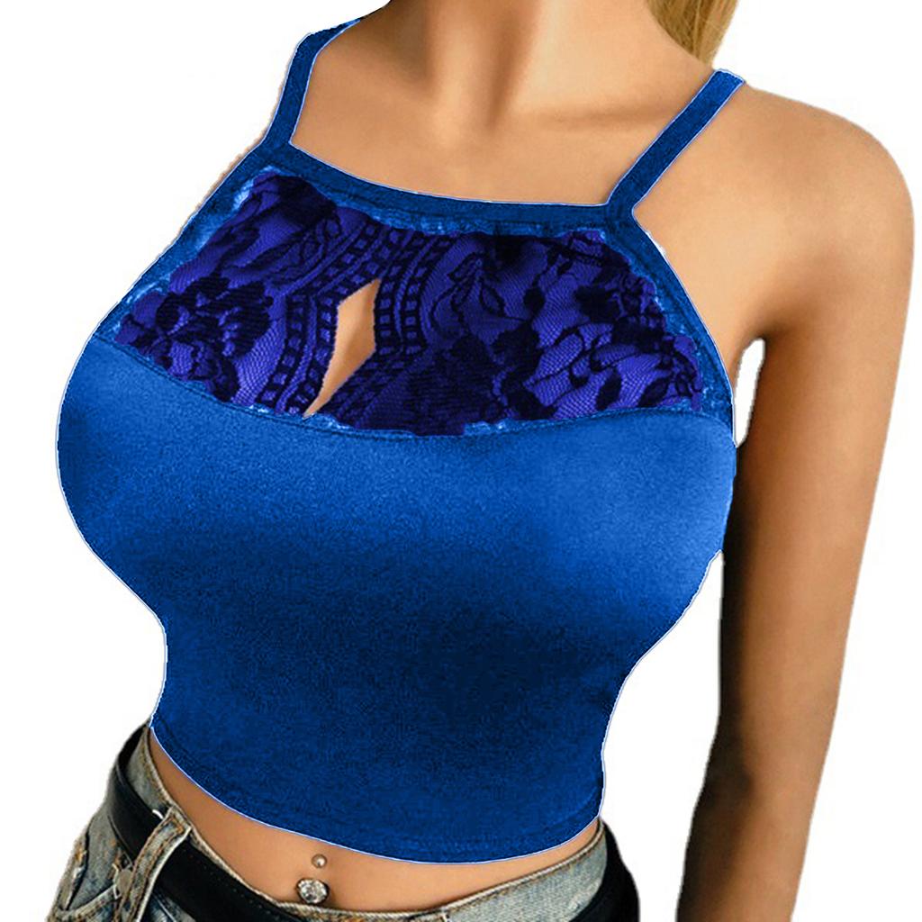 Femei Crop Corset Top Dantela Prin Sexy Bretele Hollow Out Vedeți Sutien