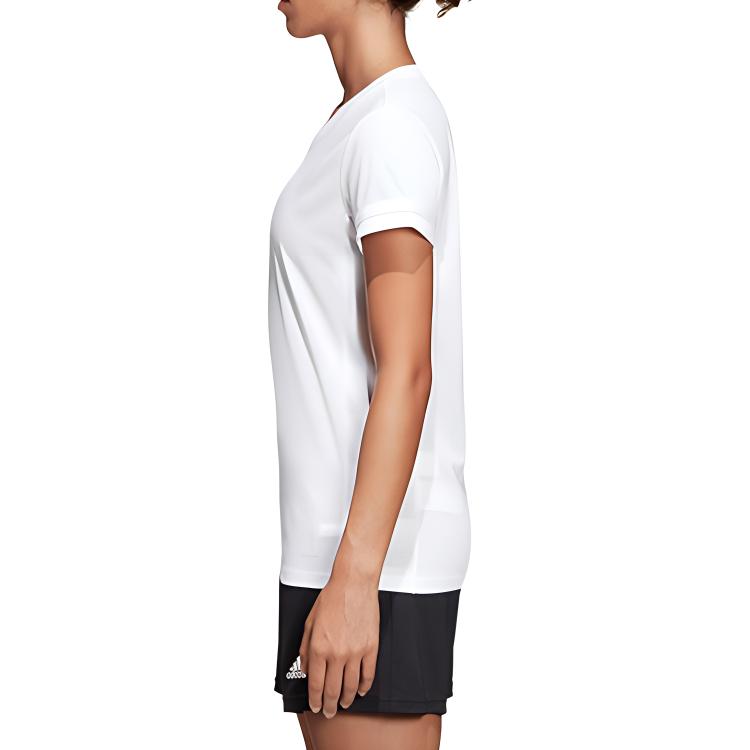 Adidas Quick-Dry Breathable Running Training T-Shirt Women Tops White DW6887