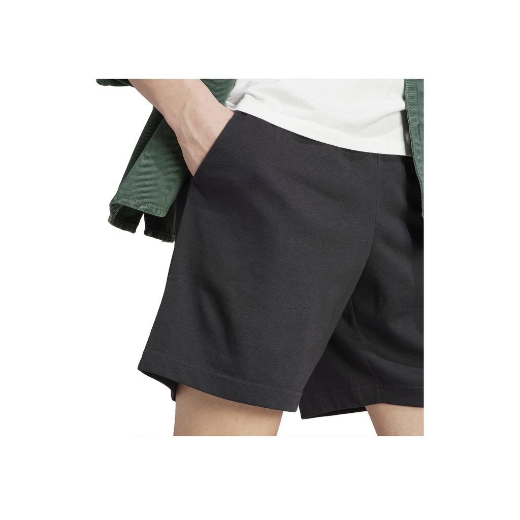 Adidas Logo Embroidered Print Drawstring Elastic Straight Leg Shorts Men Bottoms Black IC0062