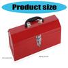 Portable Red Metal Tool Box Hip Roof Style Tool Organizers for Mechanics and DIY Enthusiasts with Single Layer Design