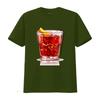 Uomo Negroni Un Terzo Aperitivo Cocktail Campari T Shirt da Uomo Moda Stampa vintage Lavata Unisex grafica Elastica