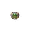 Exquisite Retro Zircon Flower Oval Open Ring: Sparkly, Fashionable & Versatile Index Finger Jewelry