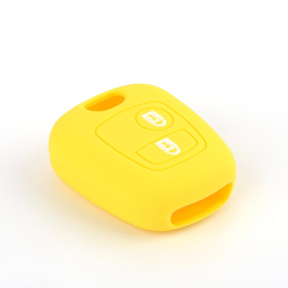 Suitable for Peugeot 206 Straight 2-button Silicone Key Cover Citroen Key Bag Citroen Picasso Remote Control Cover