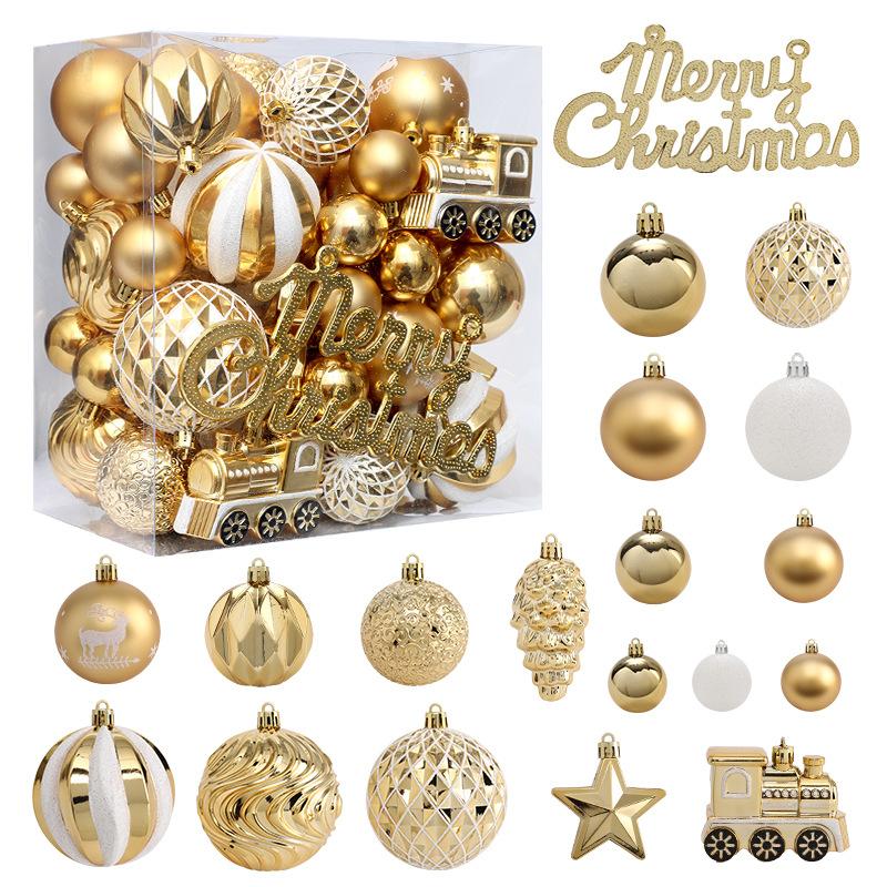 

New Design PS Material Christmas Baubles Balls Navidad Christmas Tree Decorations and Ornaments Gift Pack for Holiday Season 23 15.5 25cm