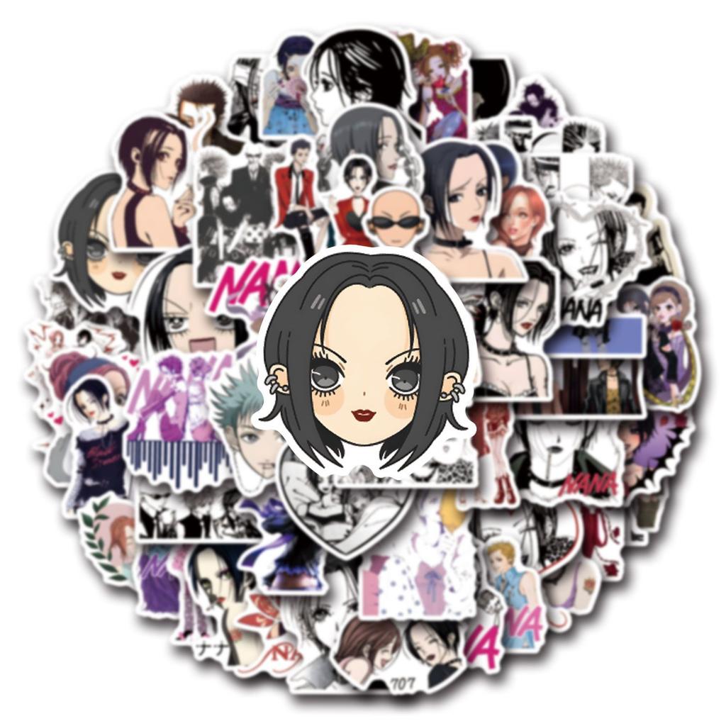 50Pcs Japanese Girls Comics Nana Waterproof Cartoon Stickers Decoration Notebook Mobile Guitar Water Cup Suitcase Graffiti Toys