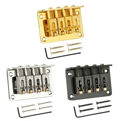 4 String Guitar Bridge Roller Tailpiece Hardtail Cigar Box with Mounting Screws