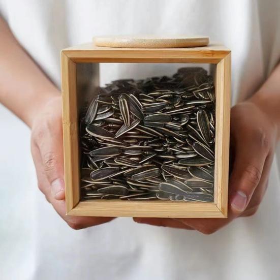 Large Capacity Storage Jar with Dustproof Lid Clear Multifunctional Fruit Dry Goods Nuts Grain Cereal Seasoning Tea Leaf Container Storage Box