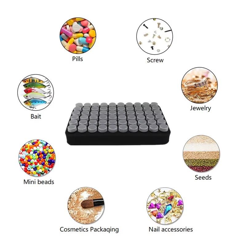 Portable Organizer Box for Nail Art, Rhinestones, Diamond Painting Tools Storage