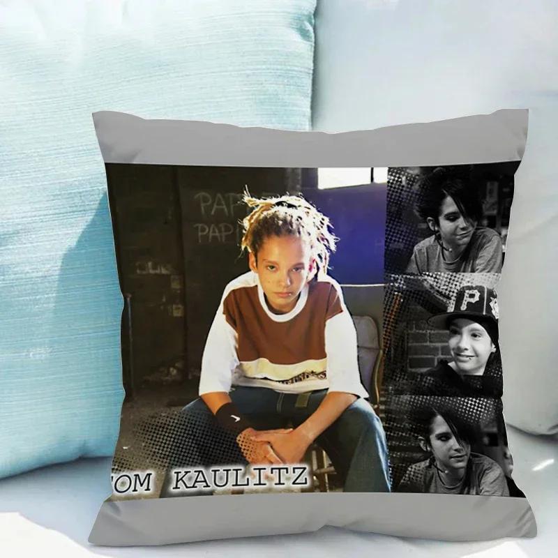 45x45 Poszewki na poduszki Tom Kaulitz Dwustronny nadruk Zestawy sof Pościel w rozmiarze Twin Ozdobne poduszki do salonu Poduszka