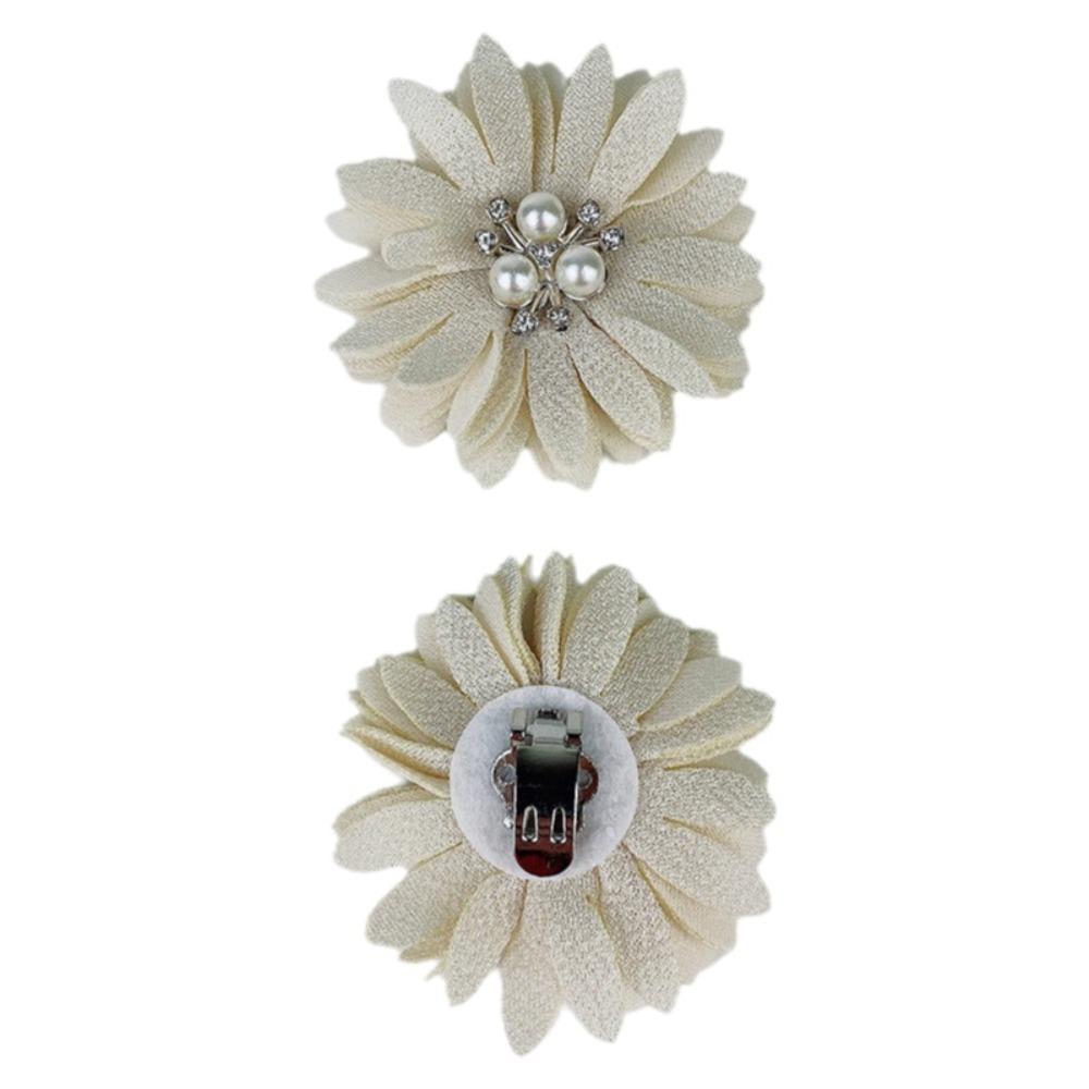 

1 Pair Shiny Rhinestone Shoes Clips Removable Pearl Charm Buckle Shoes Flower Shoes Decorations Clip High Heel Accessories