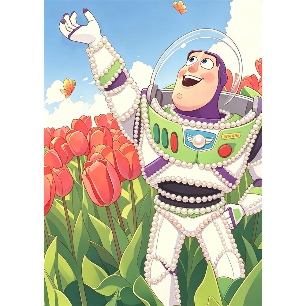 

Disney Pearl Art Buzz Lightyear Pearl Painting Kit A DIY Pearl Diamond Art Set Suitable for Beginners and Adults Ideal for Home Wall Decor and Gifting 30x40
