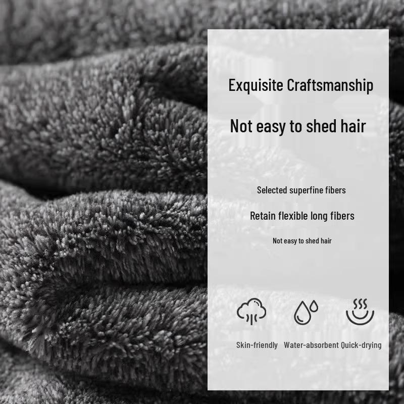 7A Men's Antibacterial Bamboo Charcoal Quick-Dry Bath Towel - Odor-Resistant, Anti-Mite, Absorbent, Large Size