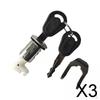 3x Motorcycle Seat Lock Key Sitting Easy To Install Accessories Cover Pillion for