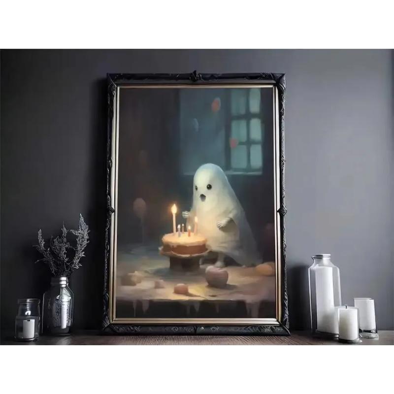 Vintage Wall Art Music Sports Spooky Aesthetics Bicycle Halloween HD Canvas Print Poster Home Living Room Bedroom Decoration