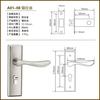 Aluminum Alloy Door Handle Lock Home Entry Security Door Lockset for Bedroom Bathroom Latch 3 Keys