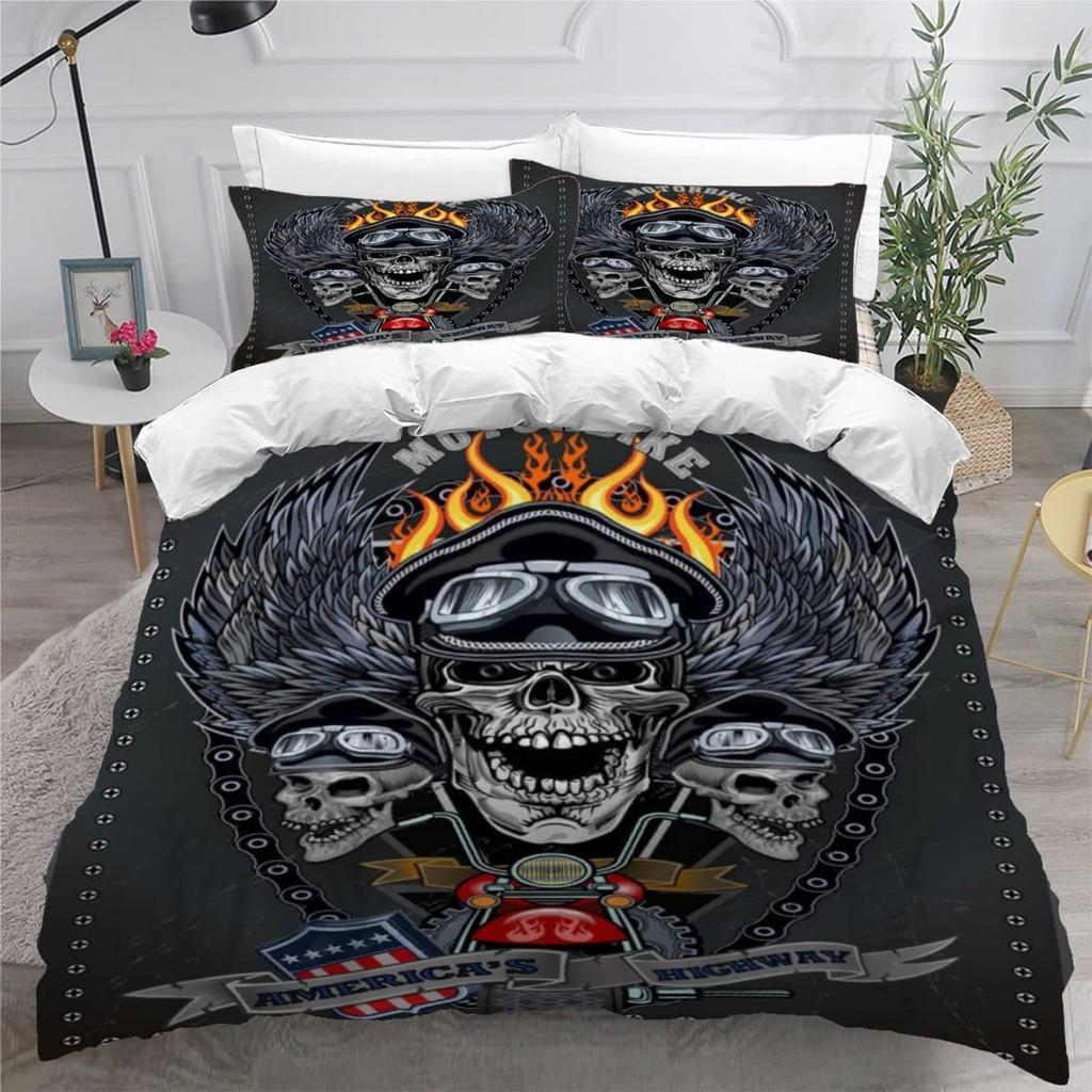 Skull And Beauty Duvet Cover Set Full Size Gothic Sugar Skull Angels And Demons Bedding Set With Pillowcase Twin Double Bed Sets