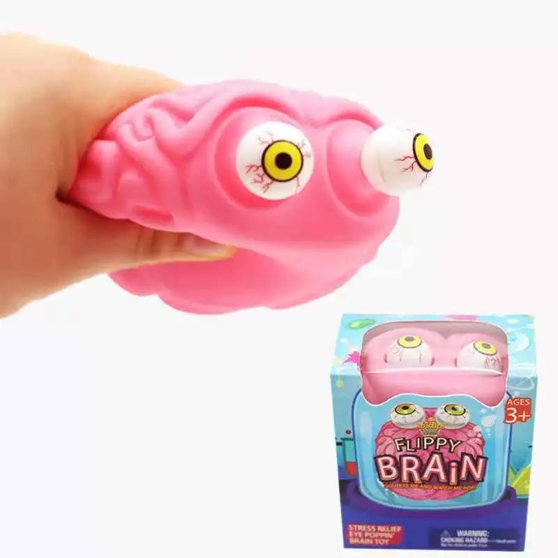 Anti Stress Flippy Brain Squishy Eye Popping Squeeze Fidget Toy Cool Stuff Adhd Anxiety Relief Toy Halloween Gift