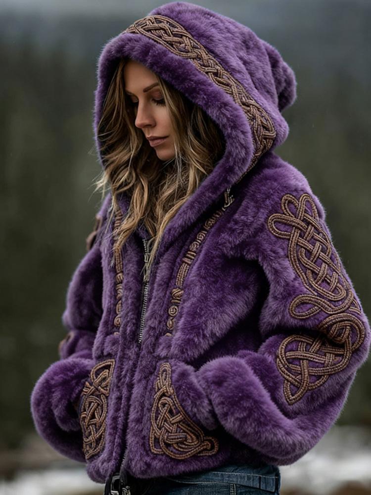 Damen Schneeflocke 3D-Druck Flanell Reißverschluss Kapuzenjacke Winter Warm Fleece Hoodie Lässiger Langarmmantel S-5XL