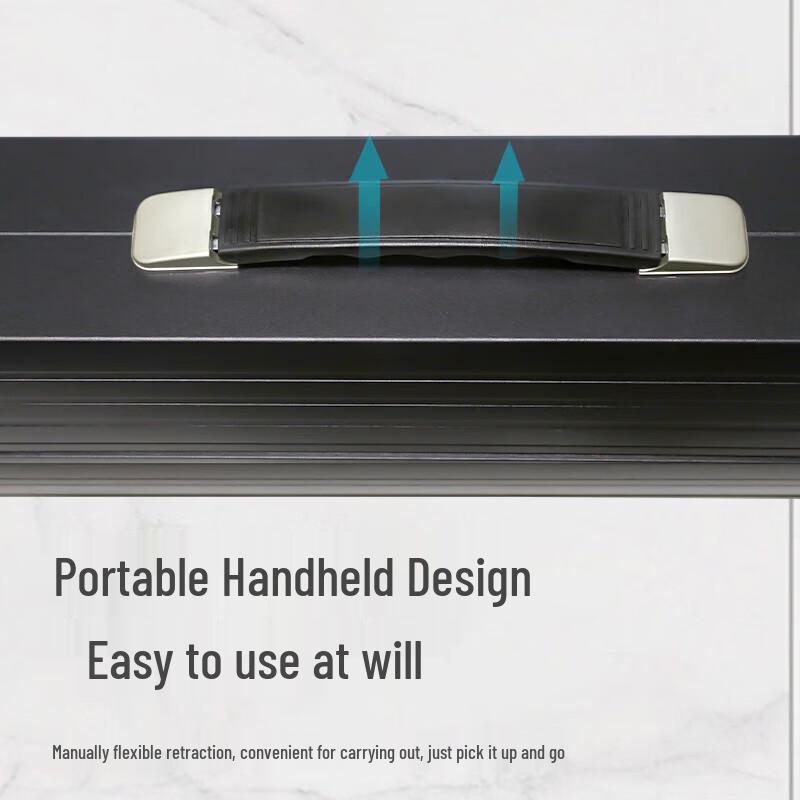 Deli 84-inch 16:9 Portable Floor Pull-Up Projector Screen