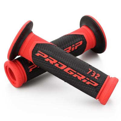 Daytona PROGRIP Motorcycle Grip for Handlebar Diameter 125mm Gel End Penetration 732 Type 98095 22.2 Anti-vibration Black/Red