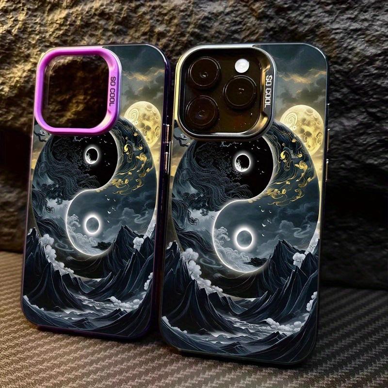 Yin-Yang Tai Chi Art Painting Mobile Phone Case Suitable for iPhone 16 15 14 13 12 11 Pro/ Max/Plus Shockproof Back Cover