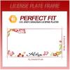 Aloha Hawaii Hibiscus Floral Flowers Colorful License Plate Frame Car License Plate Stainless Steel Accessory License Plate Decorative 2 Holes Screw