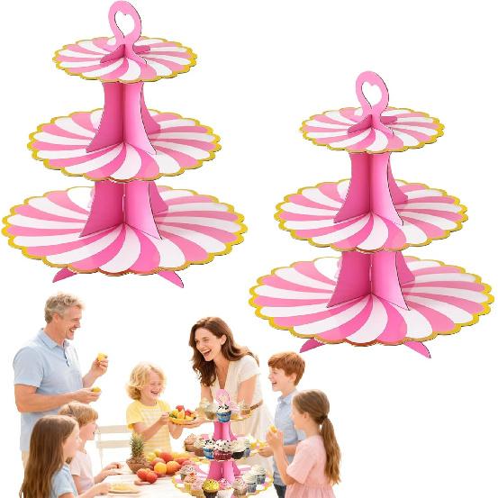 3 Tier Butterfly Cupcake Stand,Suitable for Butterfly Themes – Easy to Assemble& Reble(1Butterfly)
