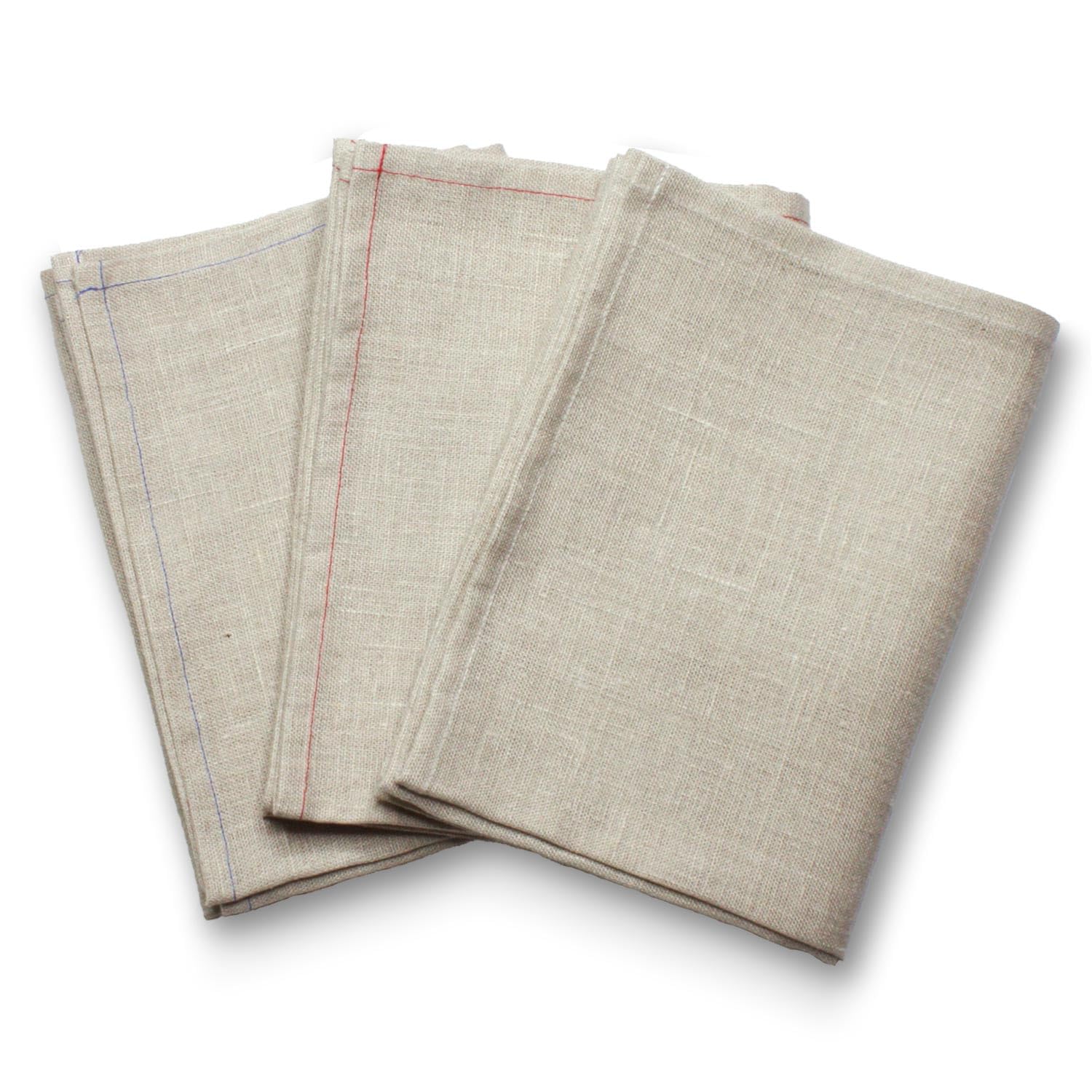 

Cadeauya | Kitchen Cloths 45 x 65 cm, Set of 3 Colors, Dishcloths, 100% Linen, Quick-Drying, Absorbent, Lint-Free, with Loop, Large Size, Thick, Linen