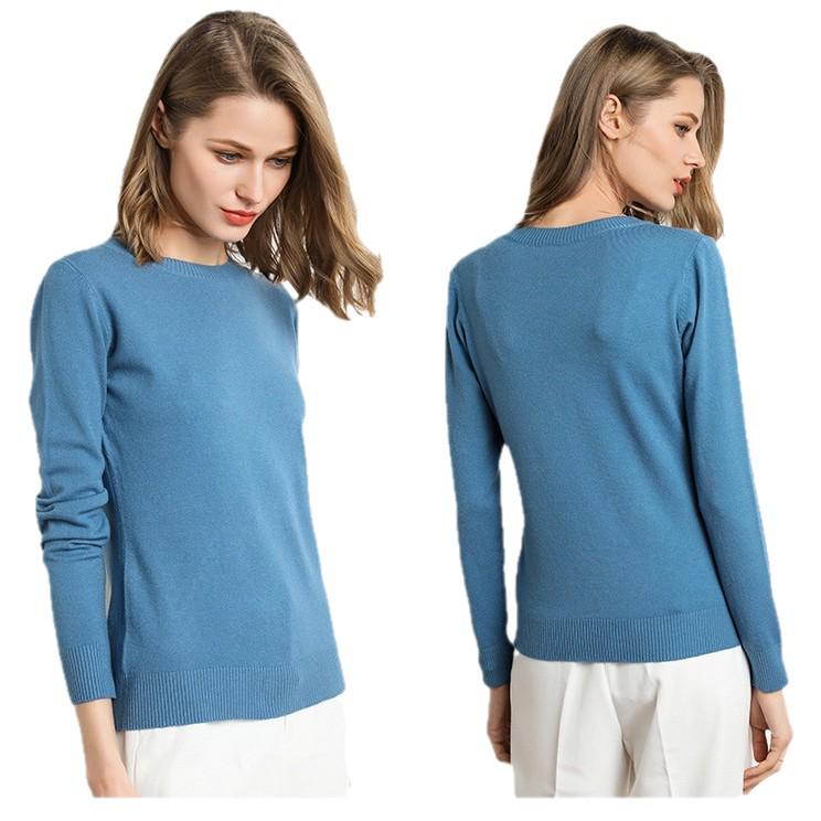 New Autumn Winter Women's Plus Size Round Neck Long Sleeve Knitwear Base Layer