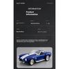 1/22 Ford Cobra Convertible Supercar Alloy Model, Exquisite Desktop Ornaments, The Best Collection for Car Model Enthusiasts