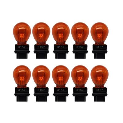 10 Pcs 3157 Lâmpadas de luz de freio 3057 3155 3357 3547 4157 Lâmpada de sinal de direção externa Lâmpada halógena Luz de freio Âmbar Branco Luz traseira