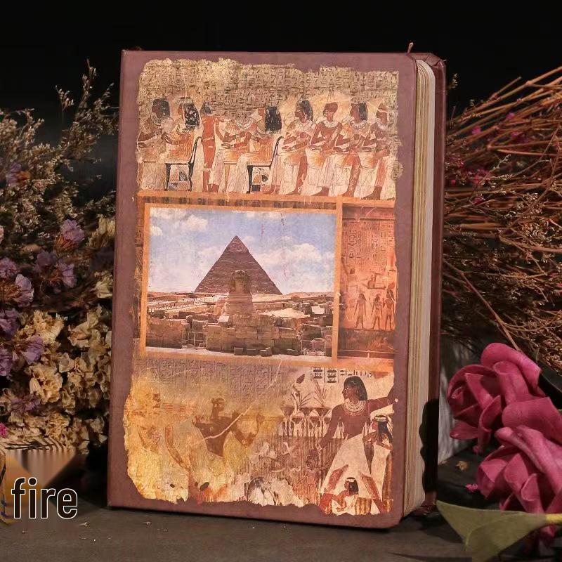 Retro Egyptian Pattern Diary: Ancient Style Notebook with European Classical Designs