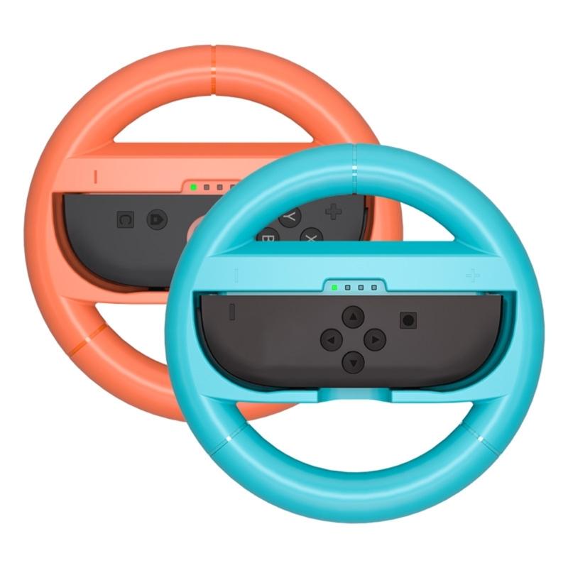 1 Pair Immersive Motion Control Steering Wheel for NS2 Console with Ergonomic Nonslip Grip Button Design