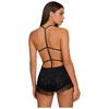 Damen Bauchtanz Bodysuit mit Fransen Pailletten Quasten Ausgeschnitten Rückenfrei Glänzend Jumpsuit